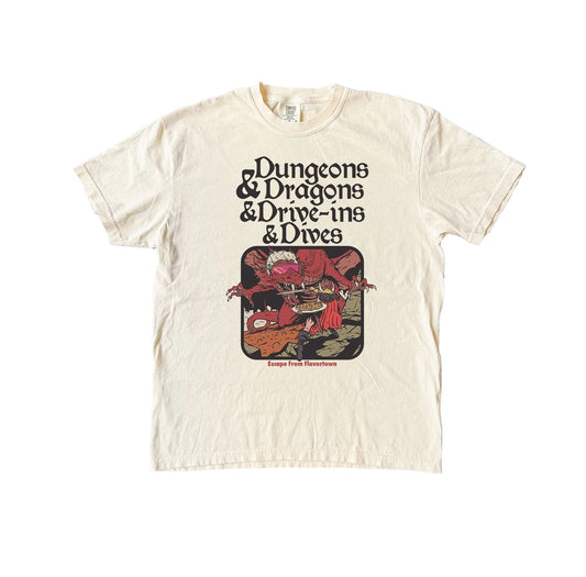 Dungeon Dragon Drive-Ins and Dives T-Shirt